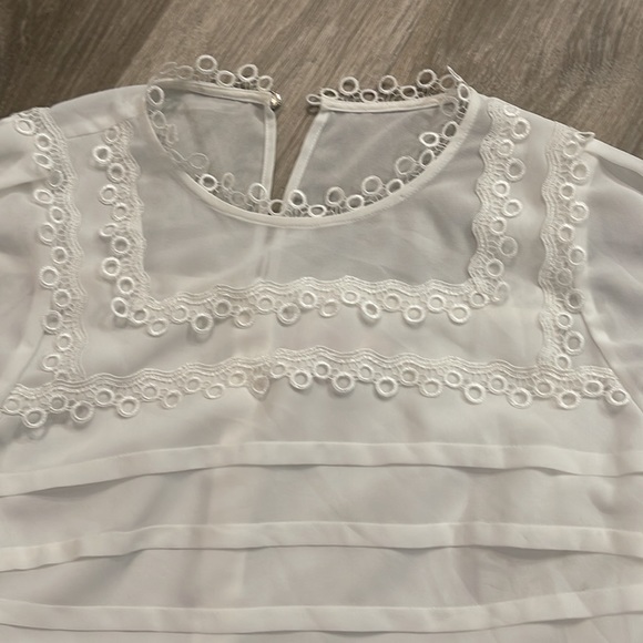 Ted Baker Women's Roobee Pintuck Detailing Long Sleeve Top - White sz 3 US 8 - Picture 8 of 11